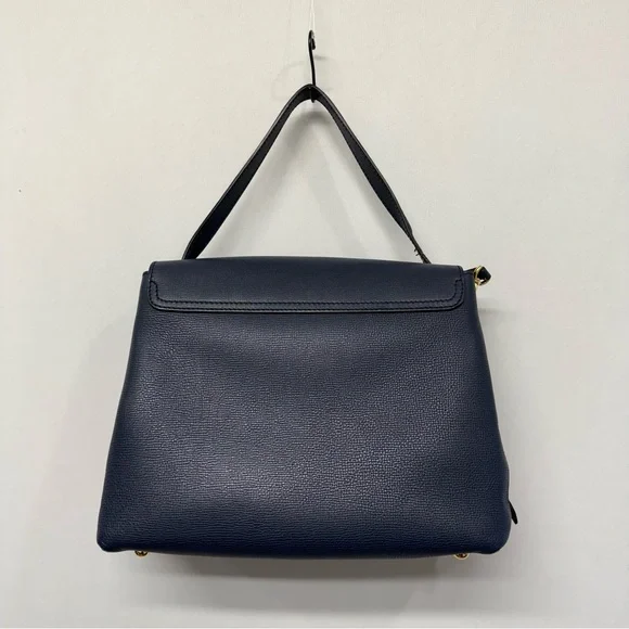 Authentic Burberry Camberley Medium Leather Satchel Navy Blue Hand Bag - Picture 6 of 16